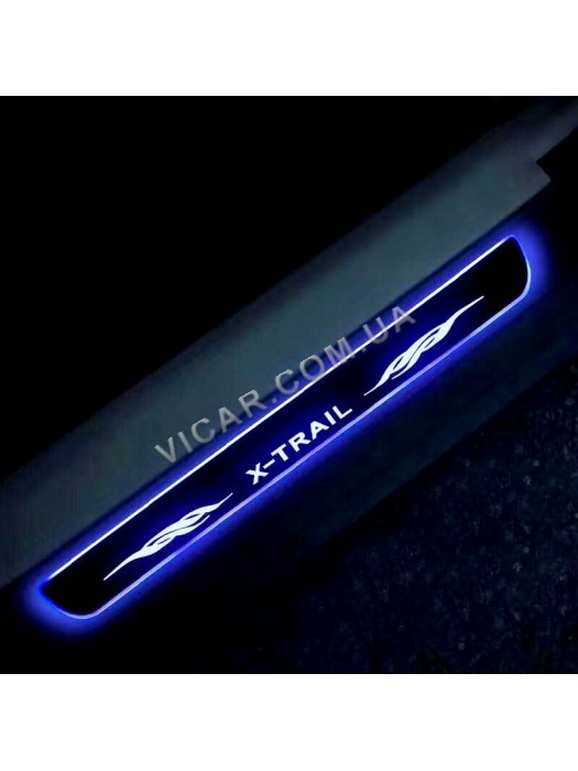 Накладки led на пороги X-Trail